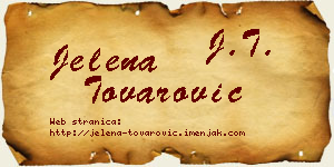 Jelena Tovarović vizit kartica